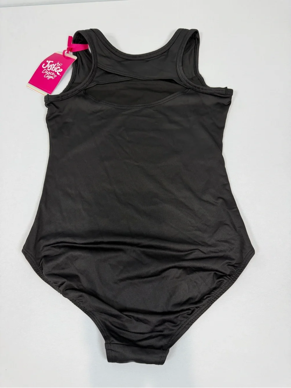 Justice Black One-Piece Dance Gym with‎ Gold Logo Meduim (10)